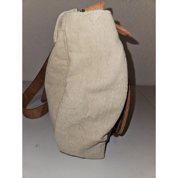 Anabaglish Sundance Canvas/Leather Large Distressed Messenger Bag 16x11x5 - Picture 6 of 14